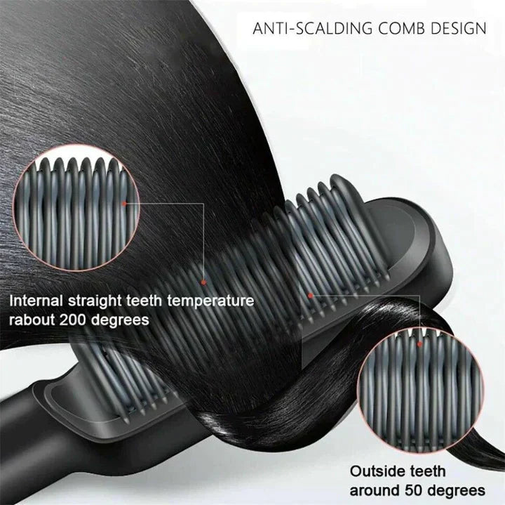 Electric Hair Straightener & Curl Comb