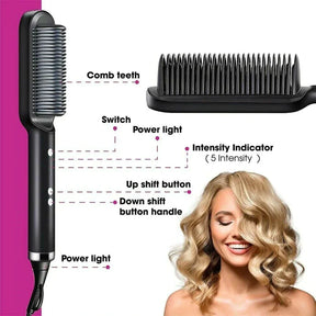 Electric Hair Straightener & Curl Comb