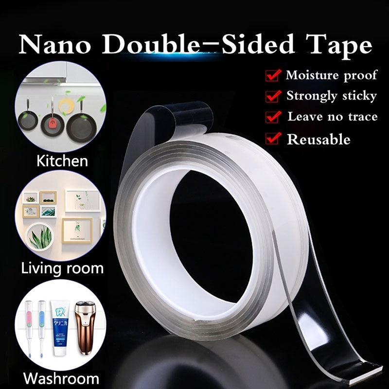 NANO DOUBLE SIDED TRANSPARENT TAPE 5 METER - (FREE DELIVERY)