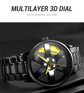 ExiTail™ | The Alloy Wheel Watch With Rotating Alloy Wheel and Stainless Steel Strap