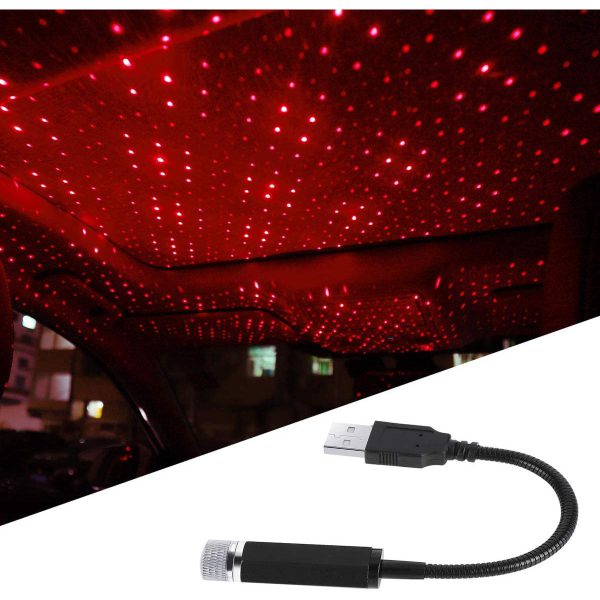 Car Roof and Bedroom Projection Light Usb Portable Star Night